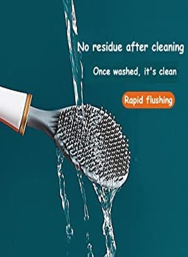 Proxin Flexible Toilet Bowl Brush Head with Silicone and Hard Bristles Toilet Cleaning Brushes for Bathroom with Holder Cute Duck Shape Ventilation Slots Base Wall Mounting (Multi Colour) - Image 4